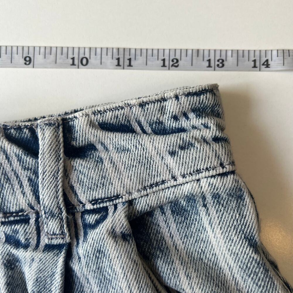 FP We The Free Dogtown Cutoff Bermuda Shorts Blue Denim Baggy Distressed Size 27 - Picture 6 of 14